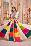 White Designer Classic Beautiful Navratri Lehenga Choli