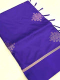 Purple Kolam Silk Heritage Saree  women's fashion mart