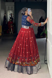 Kalamkari Printed Poly Cotton Zari Weaving Work Designer Gown