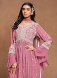 Impressive Light Pink Embroidered Kurta Palazzo Suit - women's fashion mart