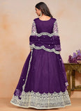 Phenomenal Purple Designer Embroidered Anarkali Gown - women's fashion mart