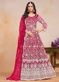 Mesmerizing Magenta Pink Designer Embroidered Anarkali Gown - women's fashion mart