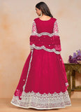 Mesmerizing Magenta Pink Designer Embroidered Anarkali Gown - women's fashion mart