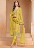 Fantastic Yellow Embroidered Salwar Suit - women's fashion mart