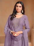 Lustrous Lavender Embroidered Salwar Suit - women's fashion mart