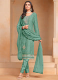 Formidable Green Multi Embroidered Salwar Suit - women's fashion mart