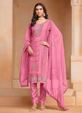 Peaceful Pink Embroidered Salwar Suit - women's fashion mart