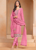 Peaceful Pink Embroidered Salwar Suit - women's fashion mart