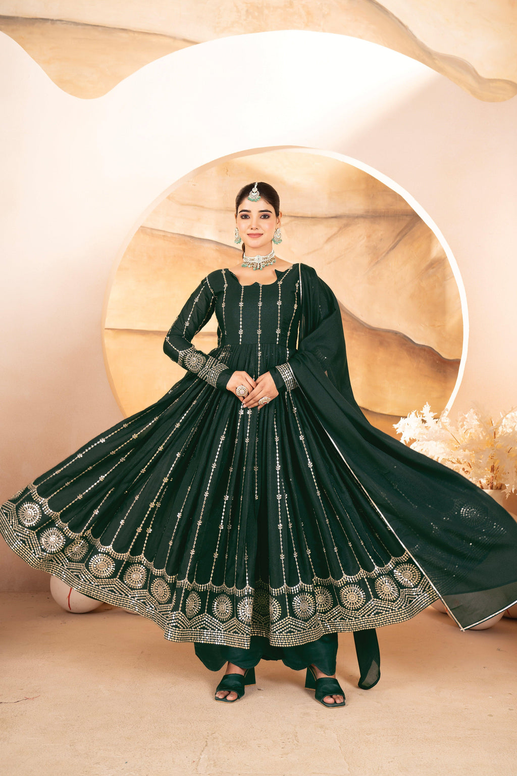 Gauri's New Trendy Anarkali Suit Set  women's fashion mart