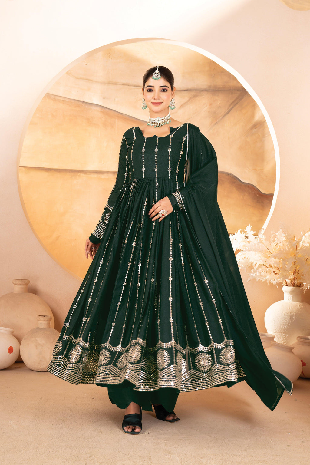Gauri's New Trendy Anarkali Suit Set  women's fashion mart