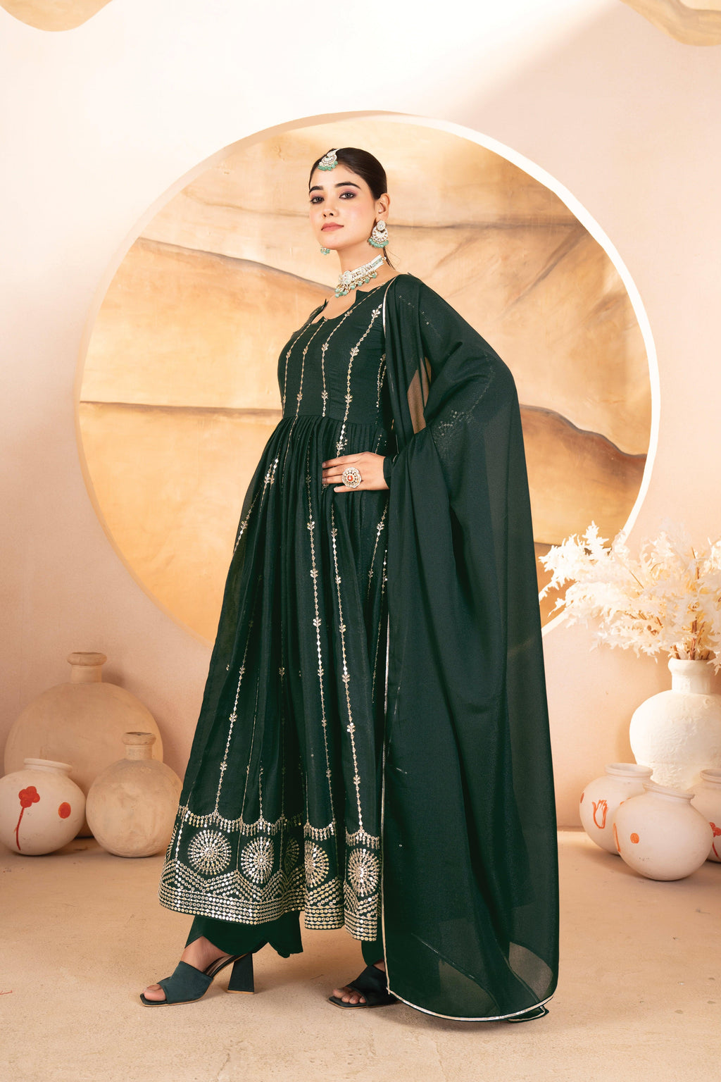 Gauri's New Trendy Anarkali Suit Set  women's fashion mart