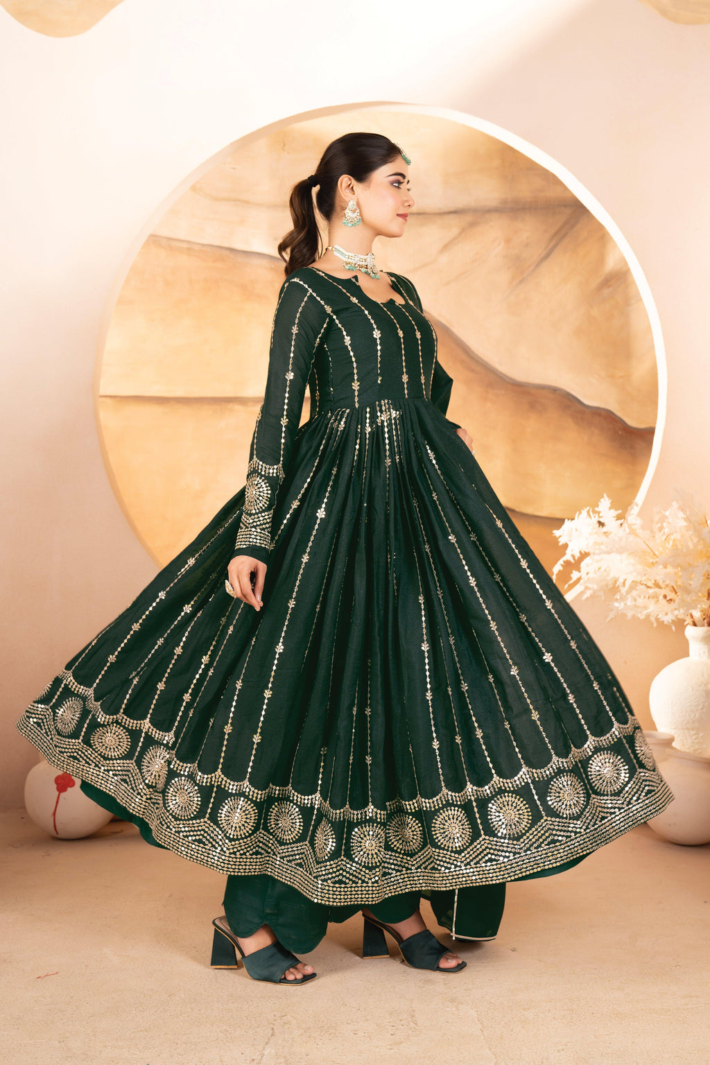 Gauri's New Trendy Anarkali Suit Set  women's fashion mart