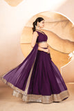Catalina's Wine Coloured Party Wear Lehenga Choli  women's fashion mart