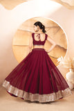 Catalina's Maroon Coloured Party Wear Lehenga Choli  women's fashion mart