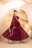 Catalina's Maroon Coloured Party Wear Lehenga Choli  women's fashion mart