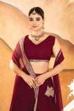 Catalina's Maroon Coloured Party Wear Lehenga Choli  women's fashion mart