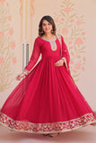 Stunning Designer Georgette Sequins Embroidered Beautiful Gown