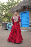Designer Readymade Traditional Gamthi Threadwork Lehenga Choli For Navratri - women's fashion mart