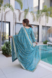 Premium Embroidered Kurti Sharara Dupatta Set For Women