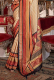Charming Cream Kanjivaram and Patola Printed Silk Saree - women's fashion mart