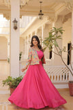 Exclusive Ready-to-Wear Lehenga Choli -WOMEN FASHION Pink women's fashion mart