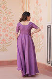 Gold Crush Beads Embroidered Work Crafted Designer Gown