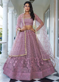 Enchanting Dusty Pink Embroidered Wedding Lehenga Choli - women's fashion mart