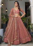 Ravishing Rust  Embroidered Engagement Lehenga Choli - women's fashion mart