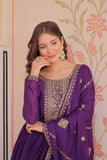 Designer Gown With Zari Sequins Elegance