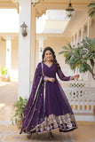 TRADITIONAL elegance Attractive Embroidered Sequins WORK WOMEN GOWN  women's fashion mart