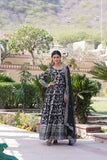 Jacquard With Sequins Embroidered Work Gown & Dupatta Set - women's fashion mart