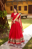 Ethereal Elegance Pure Chanderi Zari Woven Luxury Lehenga Set