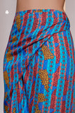 Aqua Blue Pure Muslin Silk Designer 3 Piece Set For Women