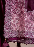 Elegant Wine Satin Crepe Silk Embroidered Ready To Wear Saree - women's fashion mart
