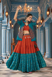 Celebrate Navratri With Multi and Rama  Lehenga Choli - women's fashion mart