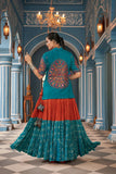 Celebrate Navratri With Multi and Rama  Lehenga Choli - women's fashion mart