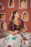 Navratri Special White Mirror Embroidered Jacket Lehenga Set - women's fashion mart