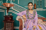 Lustrous Lavender Silk Navratri Embroidered Jacket Lehenga Choli - women's fashion mart