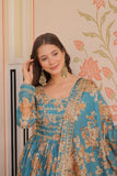 Elegance Digital Printed Embroidered Work Beautifully Gown With Dupatta