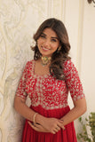 Designer Embroidery Zari Sequins Work Gown Set