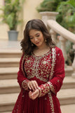 Amazing Festive Wear Faux Georgette Sequins Worked Gown - women's fashion mart