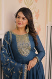 Designer Gown With Zari Sequins Elegance