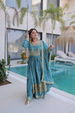 Premium Embroidered Kurti Sharara Dupatta Set For Women