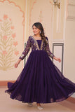 Sequins Zari Embroidered Work Wedding Designer Gown