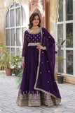 Elegance Luxury Designer Embroidered Work Gown With Dupatta Set