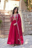 Floral Embroidery Sequins Work Beautiful Anarkali Suit Set
