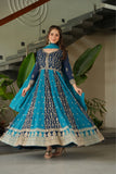 Stylish Sequins Embroidered Wedding Designer Gown