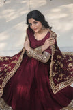 Stunning Premium Dark Maroon Anarkali Set - women's fashion mart