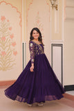 Sequins Zari Embroidered Work Wedding Designer Gown