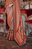 Dignified Dusty Brown Kanjivaram and Patola Printed Silk Saree -Saree Unstitched women's fashion mart